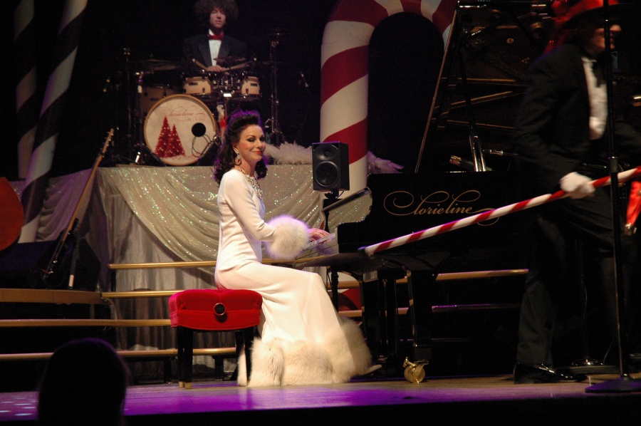 Lorie in her beautiful winter white costume